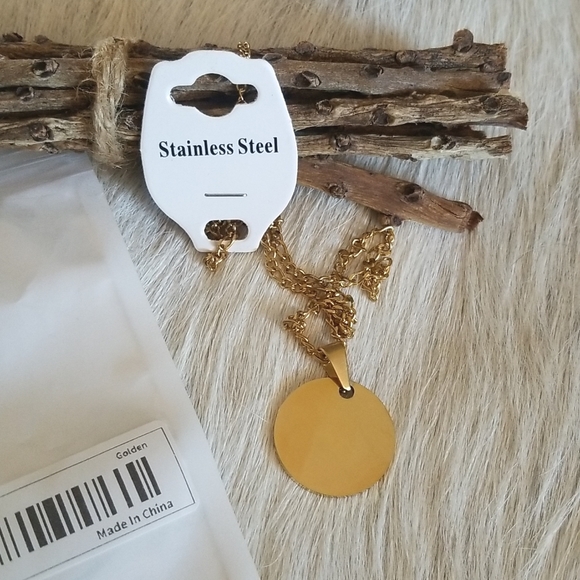 Stainless Steel Disc Neclace - Picture 2 of 5